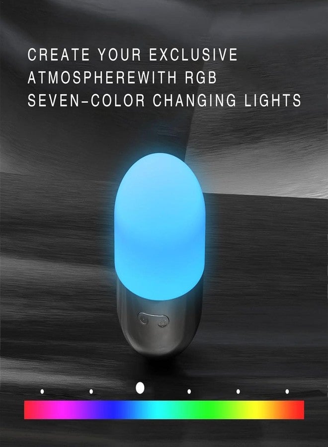 RAMPKD مصباح تخييم قابل لإعادة الشحن من RAMPKD على شكل كبسولة، مزود بمصباح ليلي متغير الألوان RGB، وإضاءة محيطية لموقع التخييم - Image 5